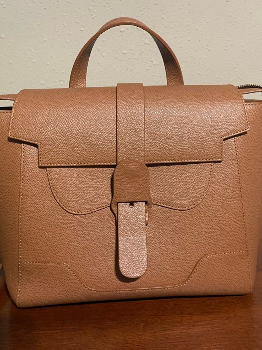 Senreve Midi Maestra in Pebbled Chestnut Leather